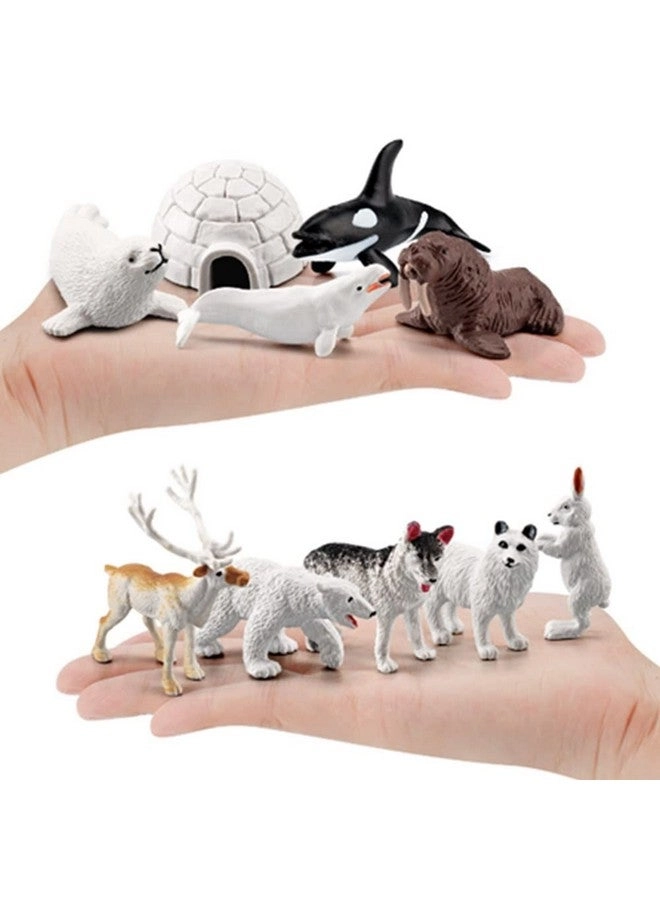 Mini Arctic Animals Figurines - 18 pcs