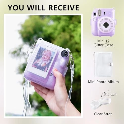 Instax Mini 12 Case - Instax Mini 12 Glitter