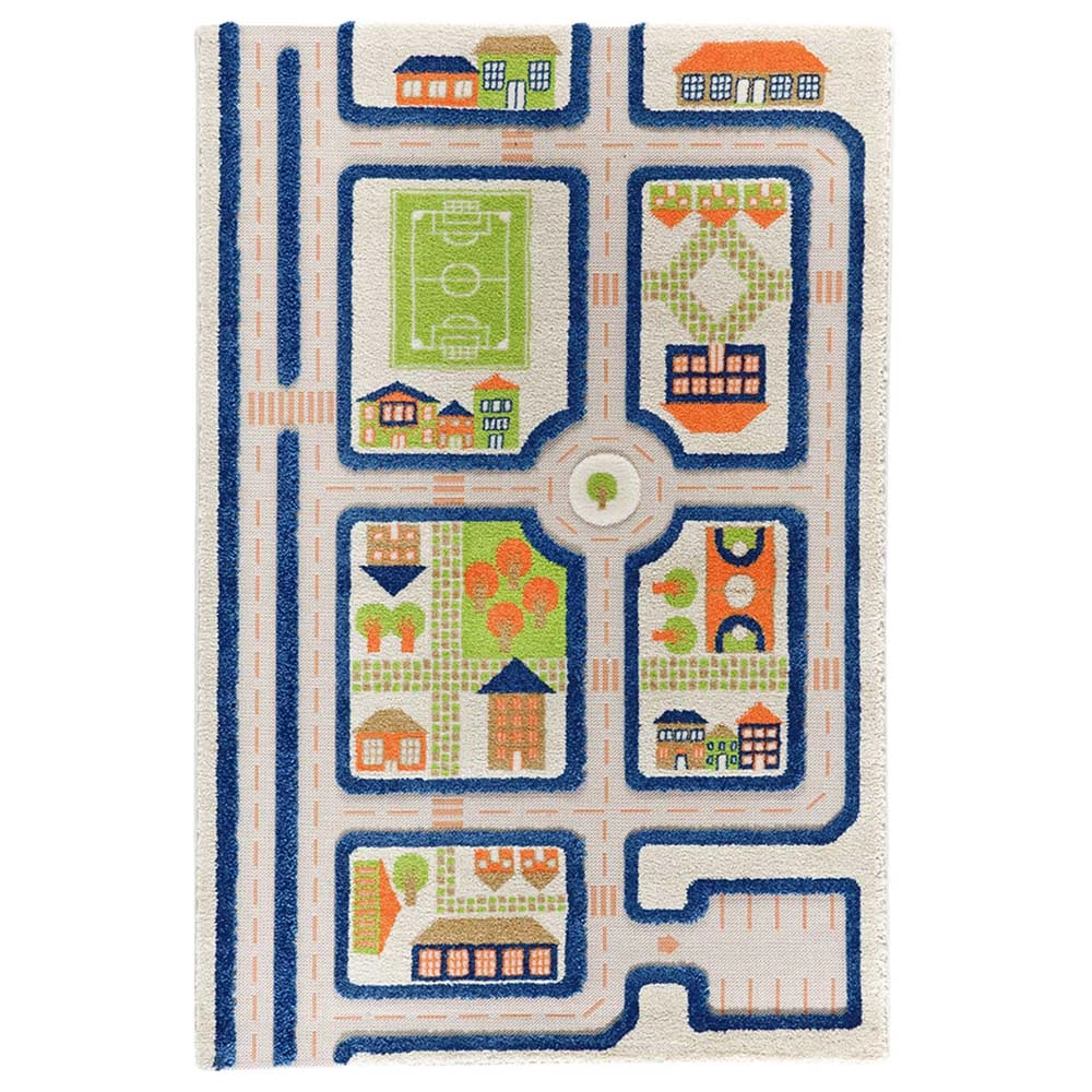 Traffic Design Educational 3D Carpet Playmat - Traffic Blue 12 months