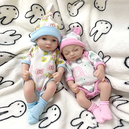 Reborn Baby Doll - 10 inch Silicone Girl Ages 3+ Gift Set