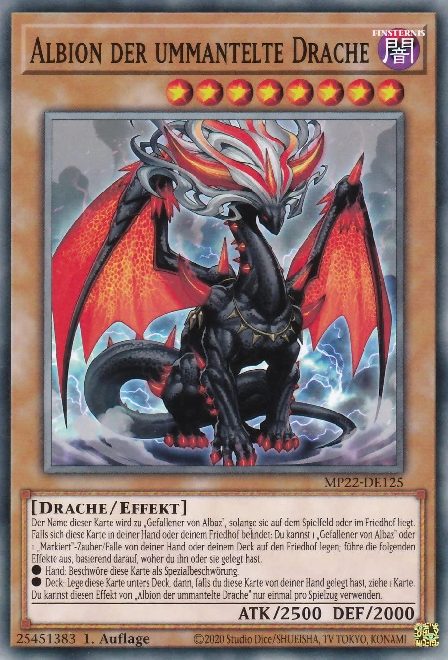KNMI Yugioh Albion the Coated Dragon MP22-DE125 - German - Single