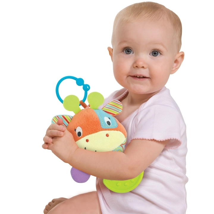 Little Pals Round Patch The Giraffe Teether Rattle - Multicolor