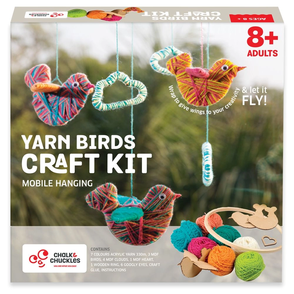 CHALK AND CHUCKLES Yarn Birds Craft Kit