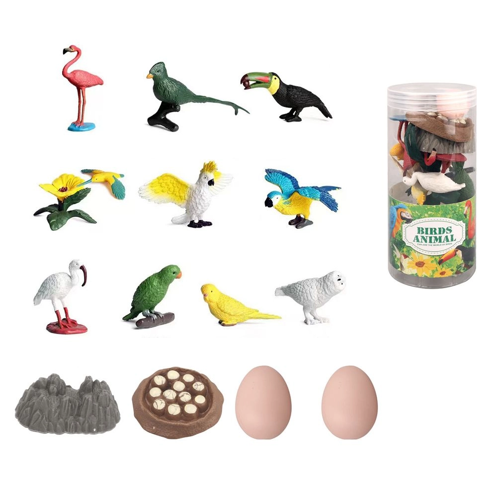 Bird Toy Set - 14 Pcs Nest Accessories