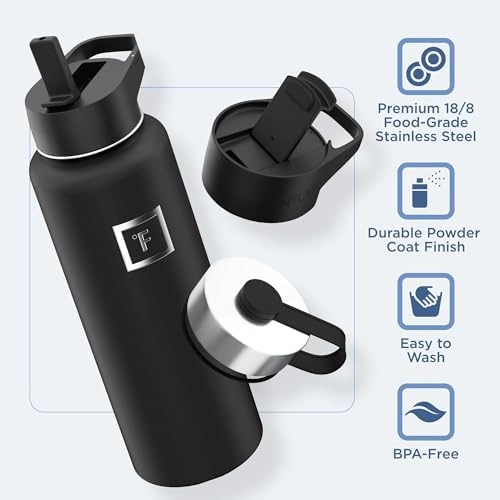 Sports Water Bottle Vacuum Insulated Stainless Steel
