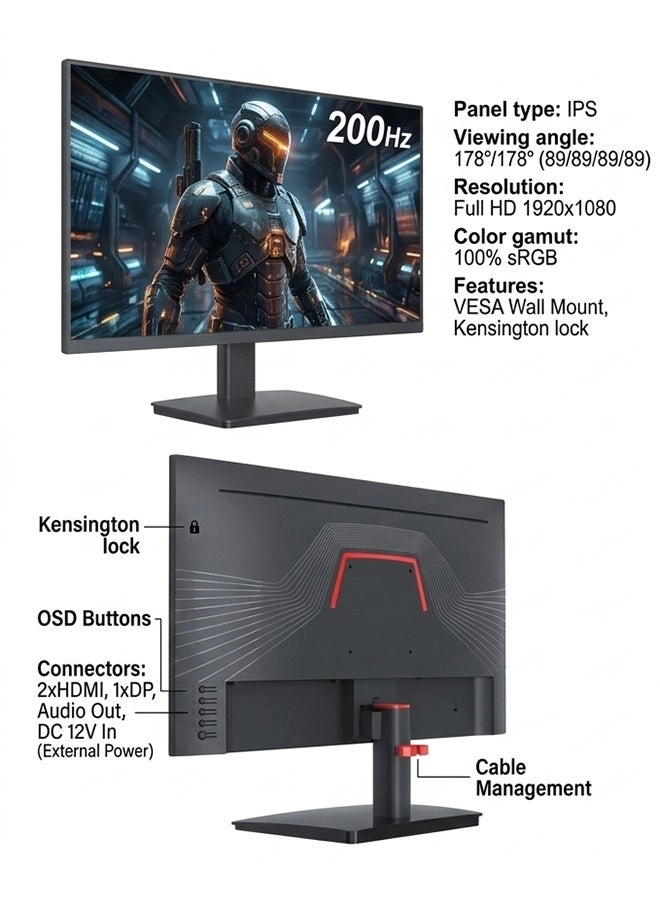 EA-G27IRH-BK - 27 Inches 1920 x 1080