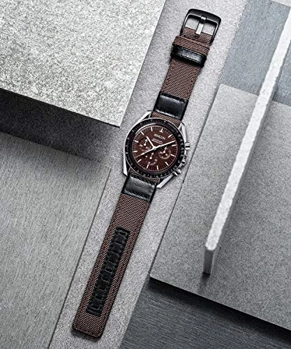 20mm 22mm Canvas Leather Hybrid Watch Band for Amazfit Bip/GTR/GTS/Pace/Stratos - 42mm 47mm