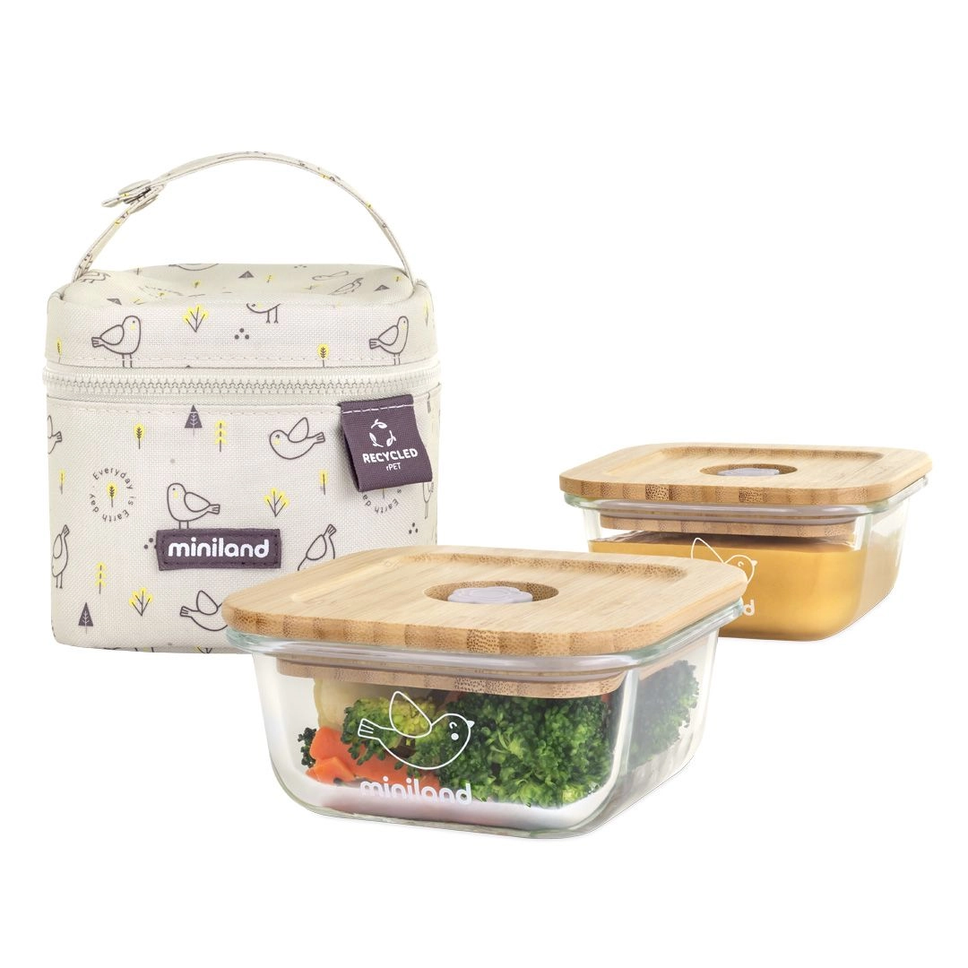 miniLAnD Pack 2 Go Ecosquare - cute chick illustration 210ml