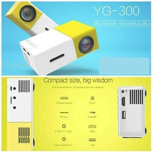 Mini Portable Projector 400-600 Lumens 640 x 480