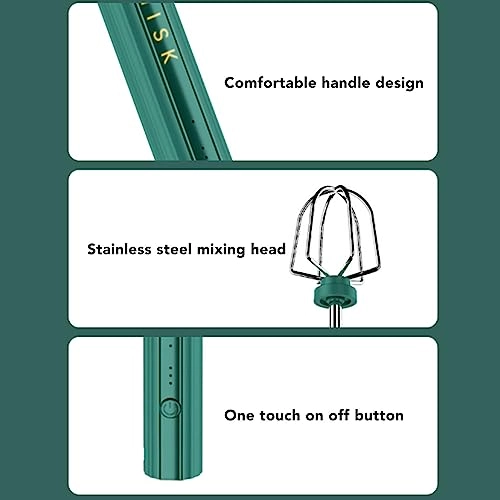 Handheld Electric Mixer - Shock Absorbing USB Charging 304 Stainless Steel