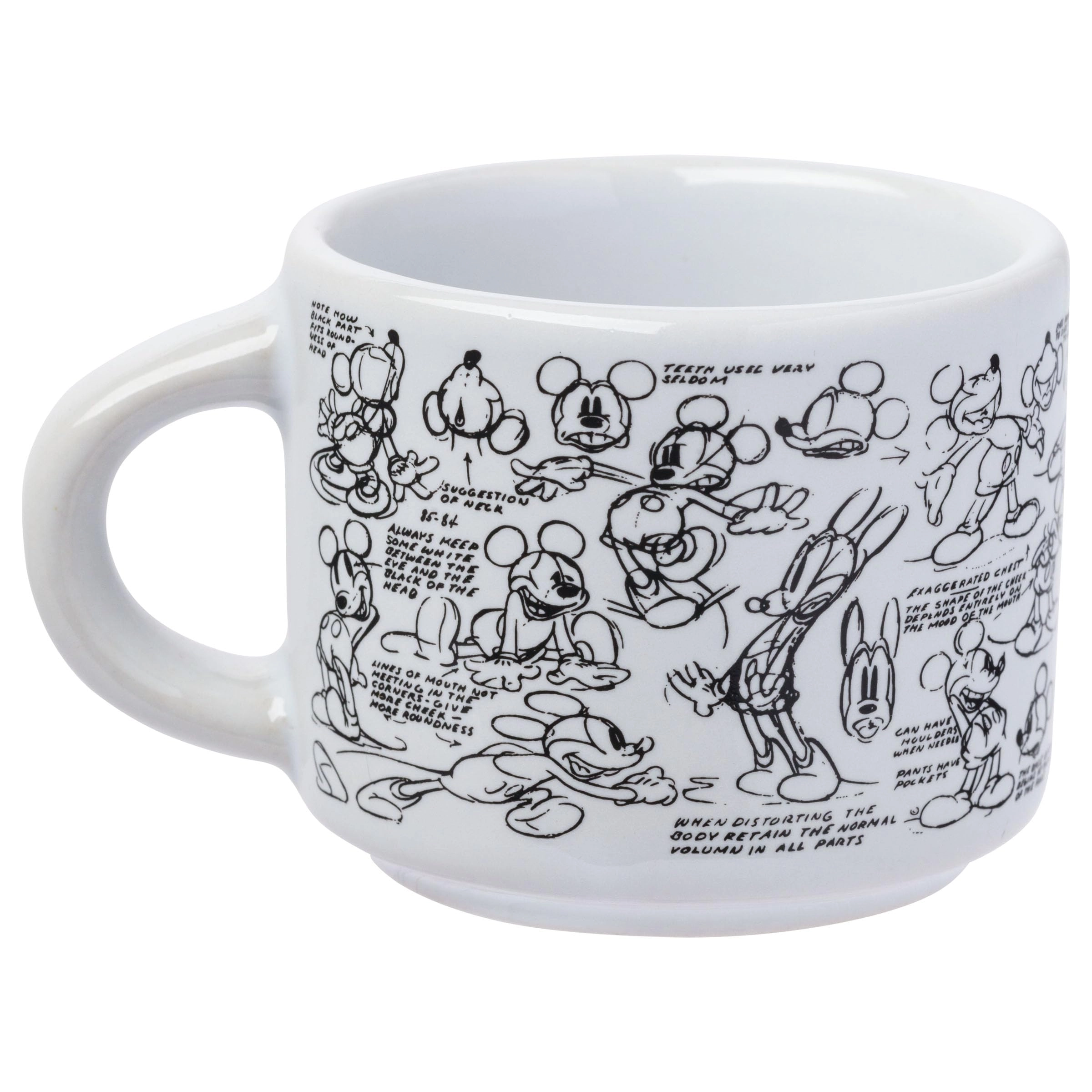 Disney Mickey Mouse Reusable Cup - 4 pcs - Vintage Sketches