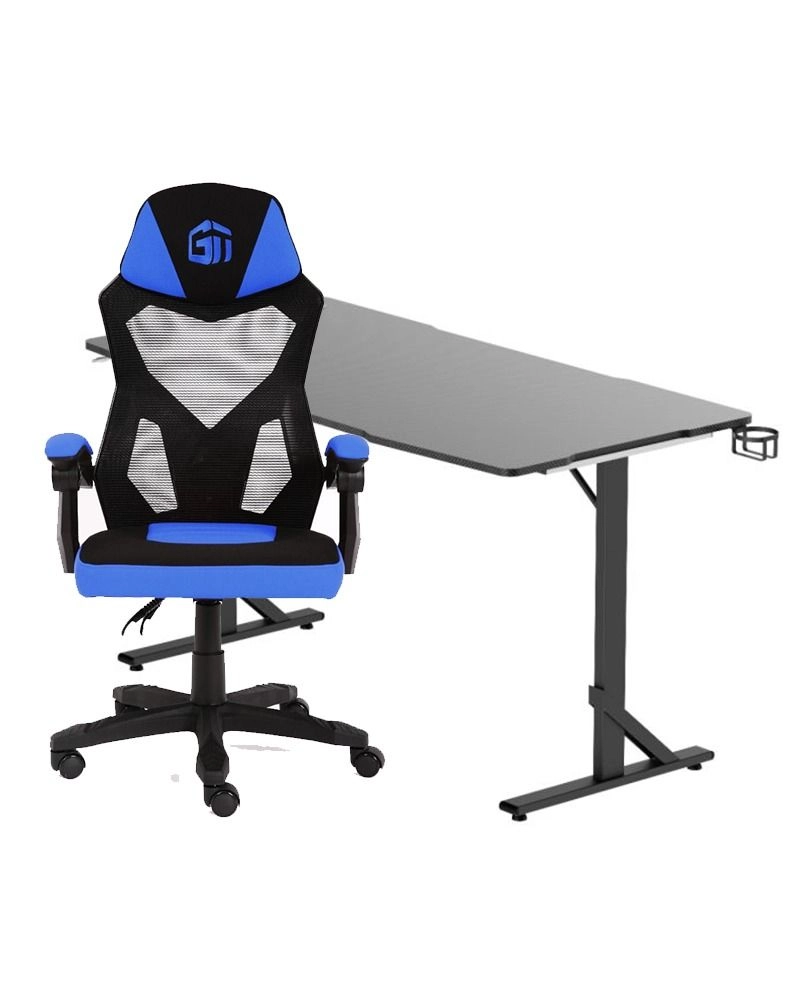 GamerTek Alpha Desk Pro - 140x72 cm + Ignite Gaming Chair - 120KG