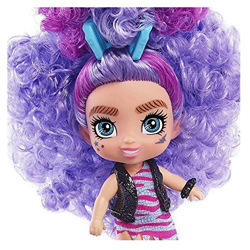 Rebel Tot Doll - 3.5 Inch Curly Purple Hair Dinosaur