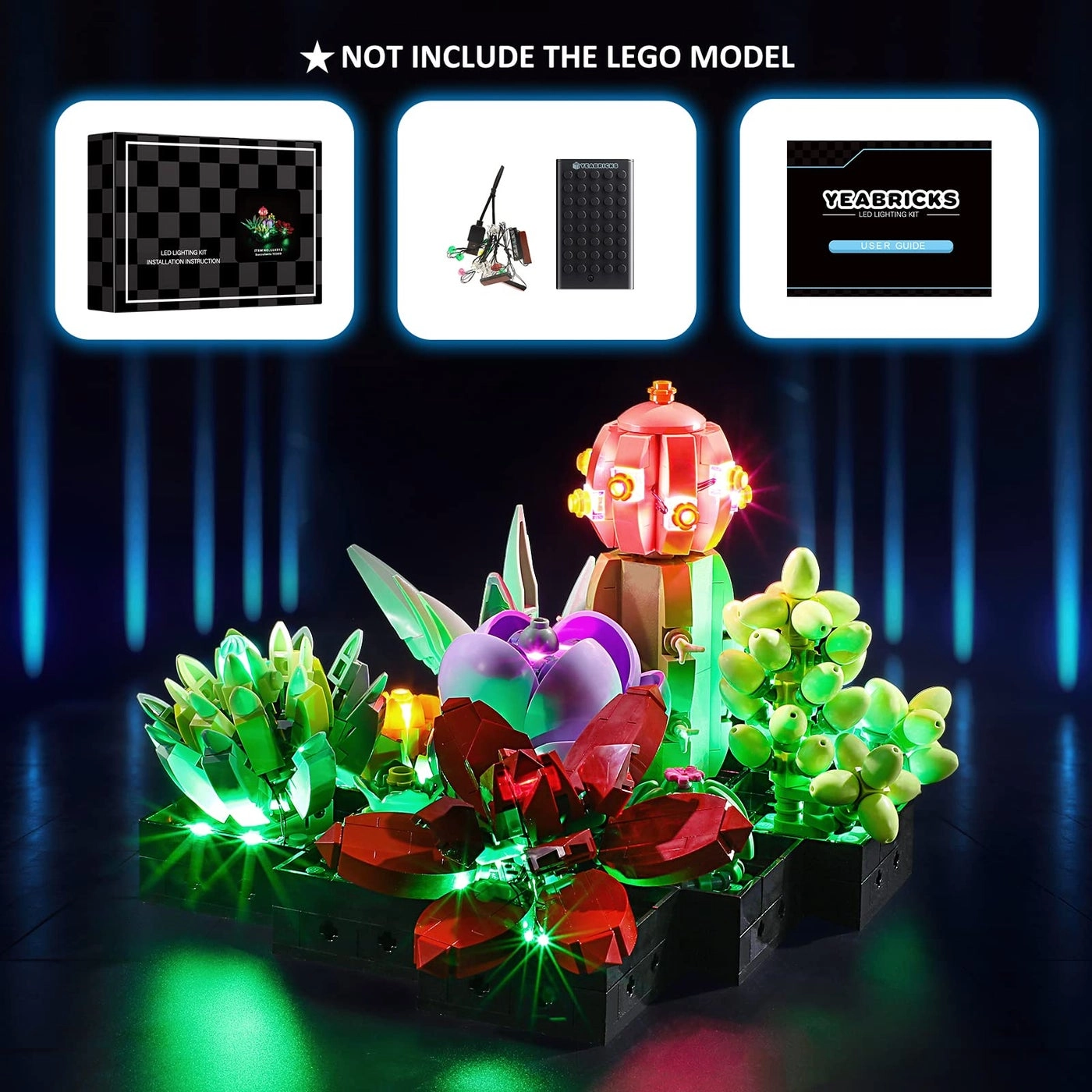 LED Light for Lego-10309 Creator Succulents Building Blocks Model