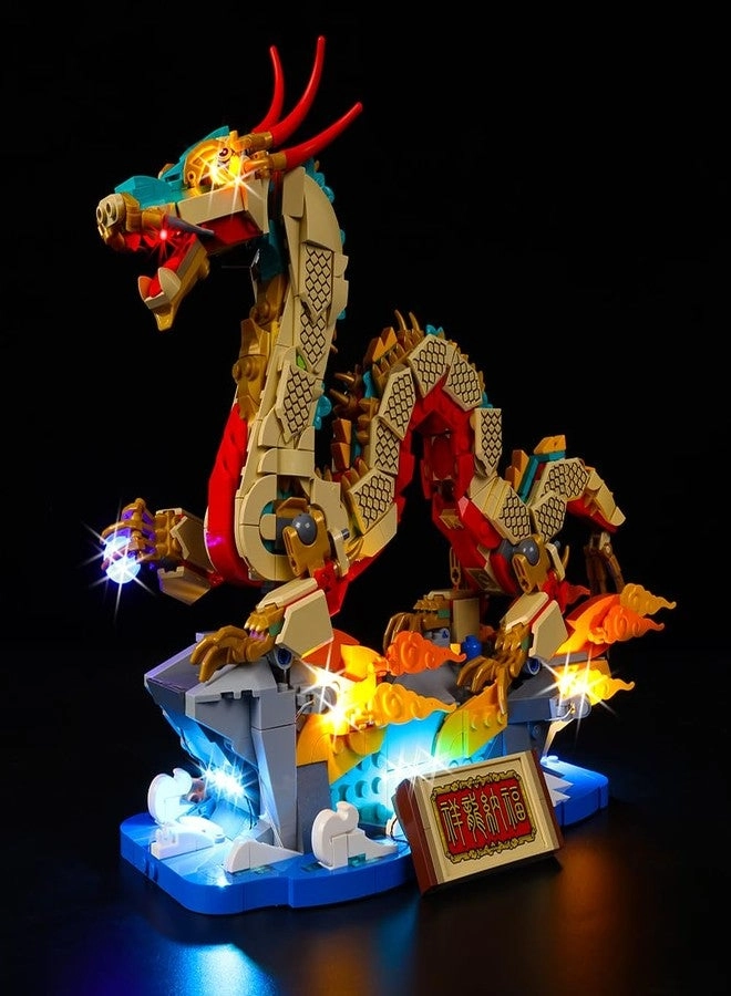 Kyglaring Light Kit Compatible with Lego Auspicious Dragon 80112 - Lights Only Classic Version