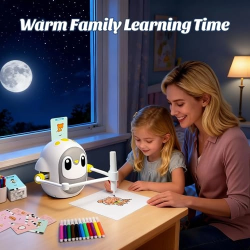 Drawing Robot - 200 Cards 12 colored pencils 6 painting brushes