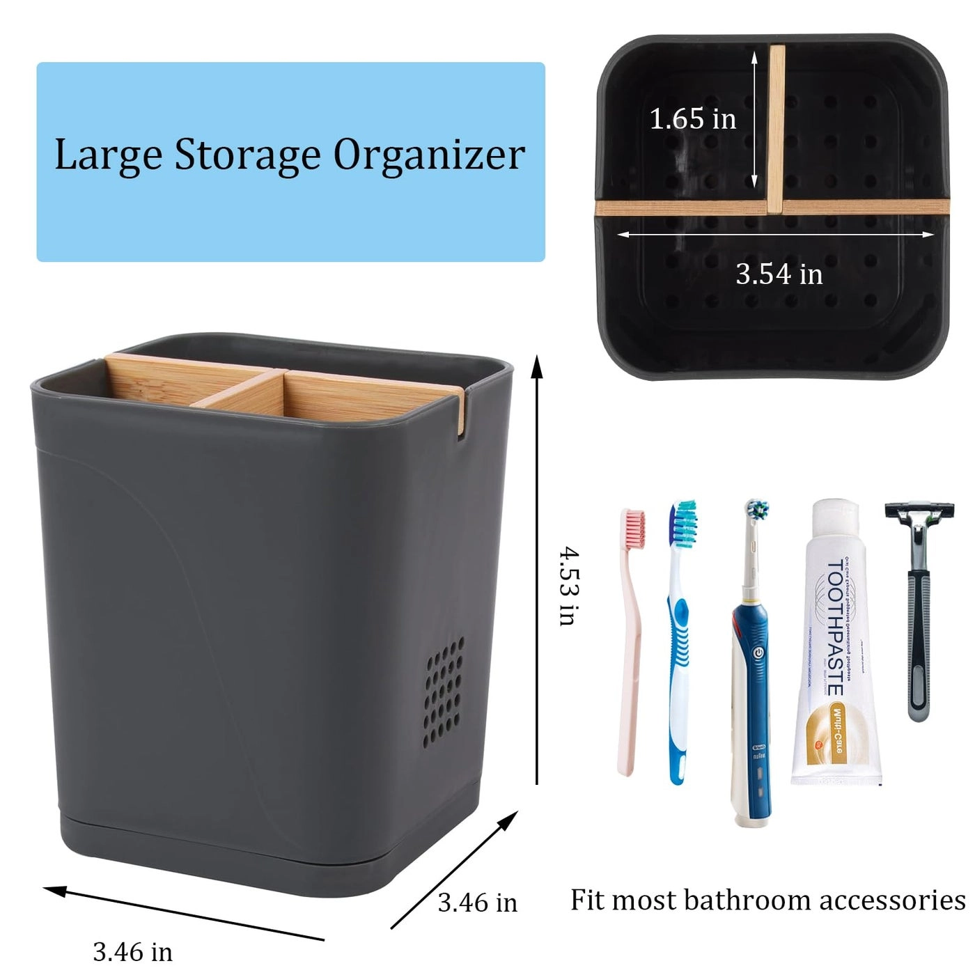 Electric Toothbrush Holder - 3 Slots Bathrooms
