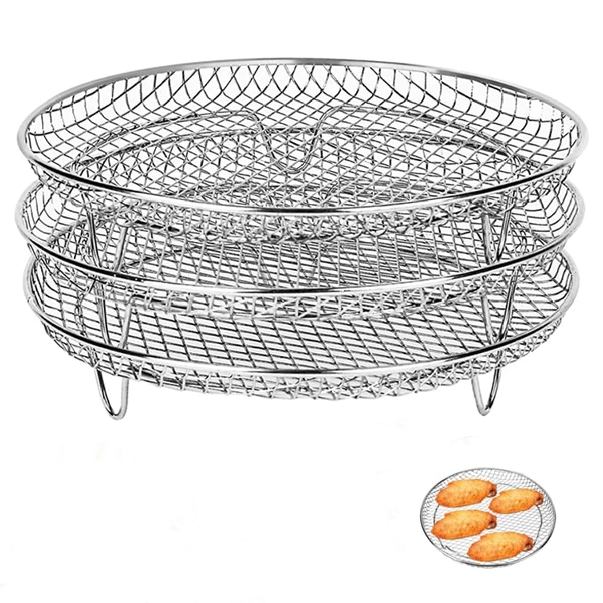 Goodern Air Fryer Rack - Stainless Steel 3 piece(s)