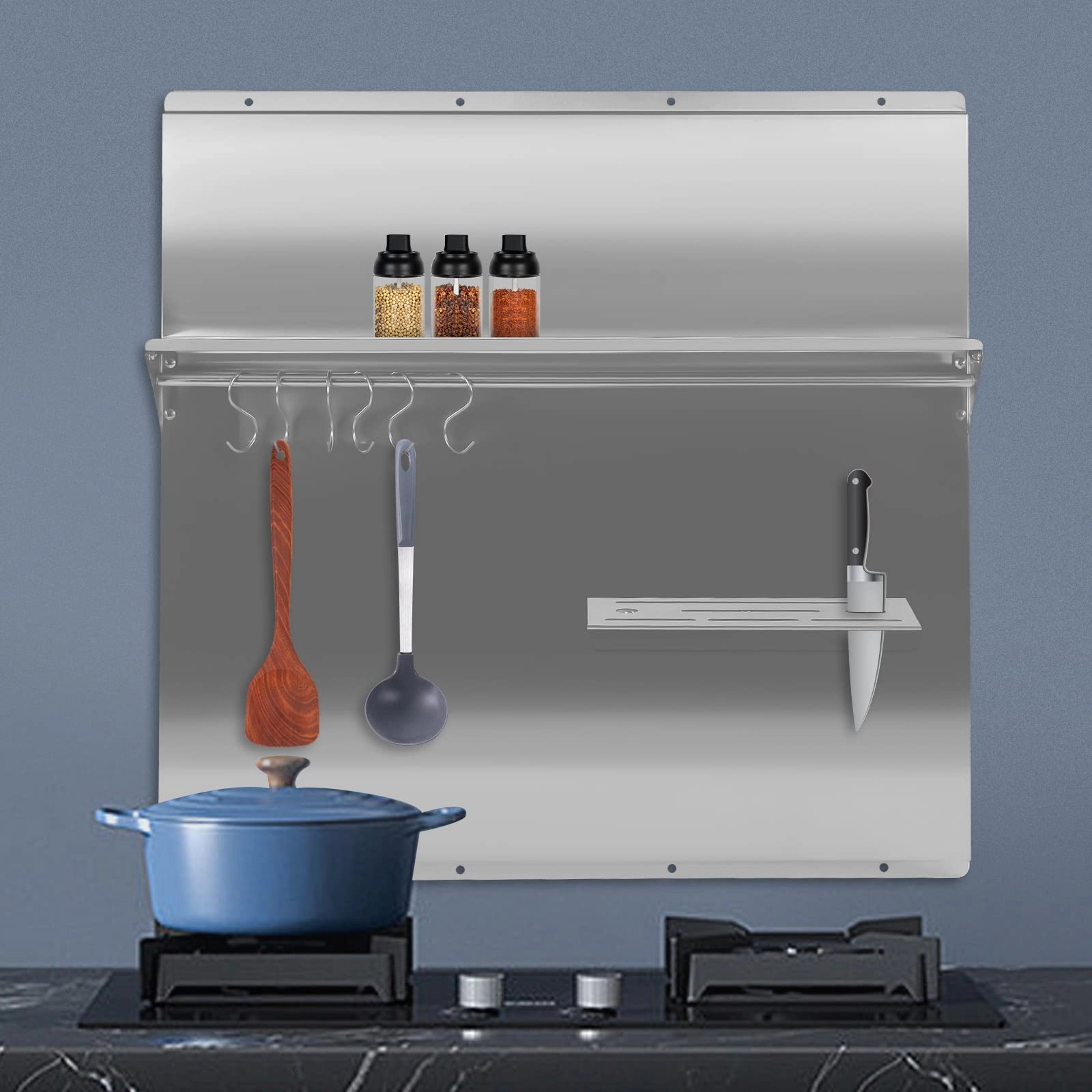GOTO7 Range Backsplash - 30 x 30.7 Inch Stainless Steel