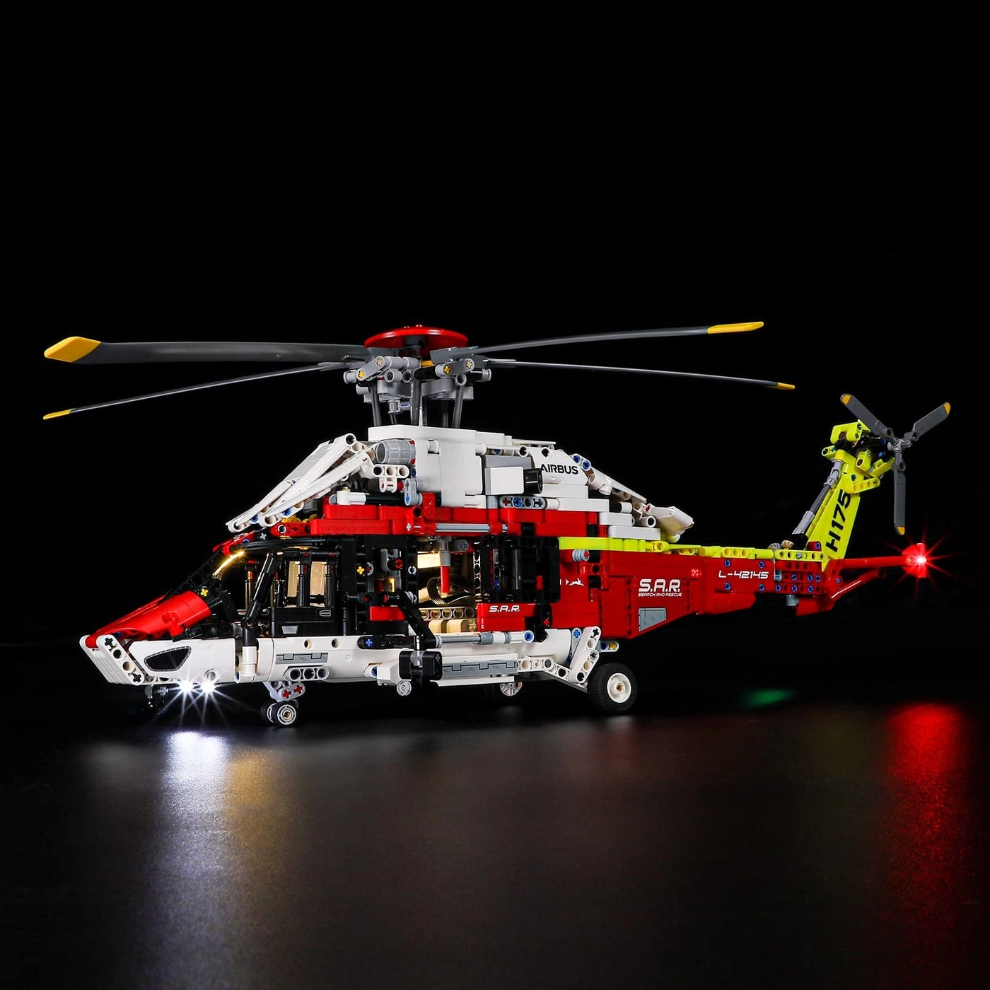 Led Lighting Kit for 42145 Airbus H175 Rescue Helicopter - Compatible with Technic building blocks LED included