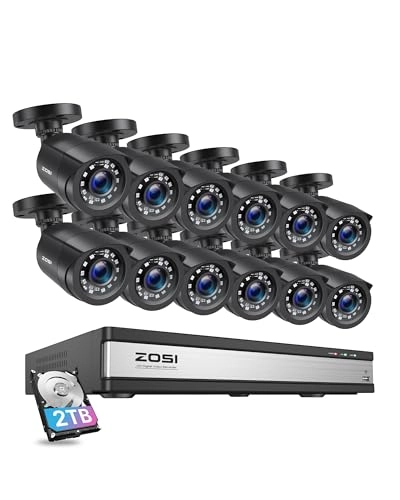 H.265+ 1080p 16CH Security Camera System - 12 16 1080p