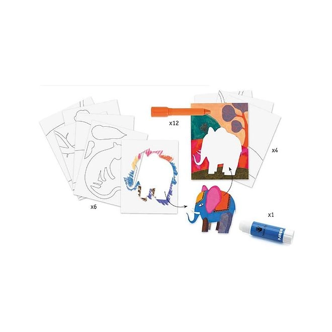 Wild Things Gel Pastel Art Set - 12 Colors Tools & Guide