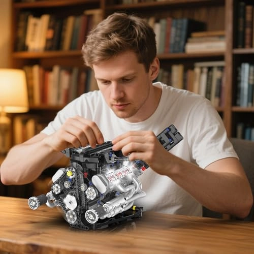 Electric Mini V8 Engine Kits Engineering - 8 - 14 years 675 pieces