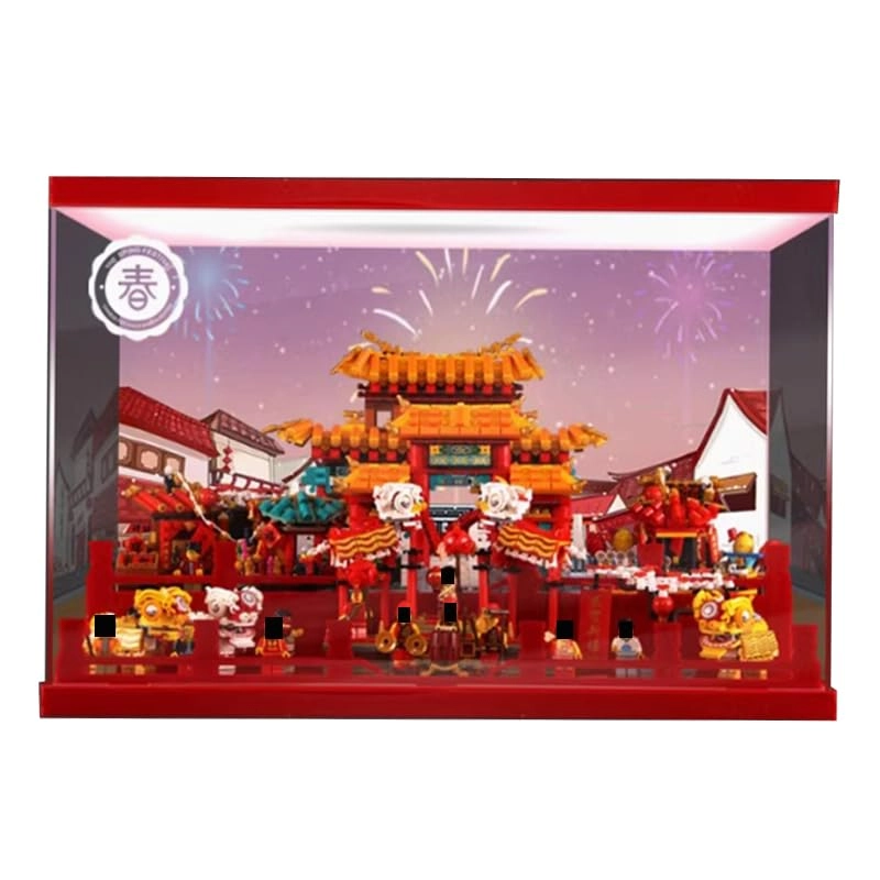 HCAEIOFJ Clear Acrylic Display Case - 80104 80105 Top Light