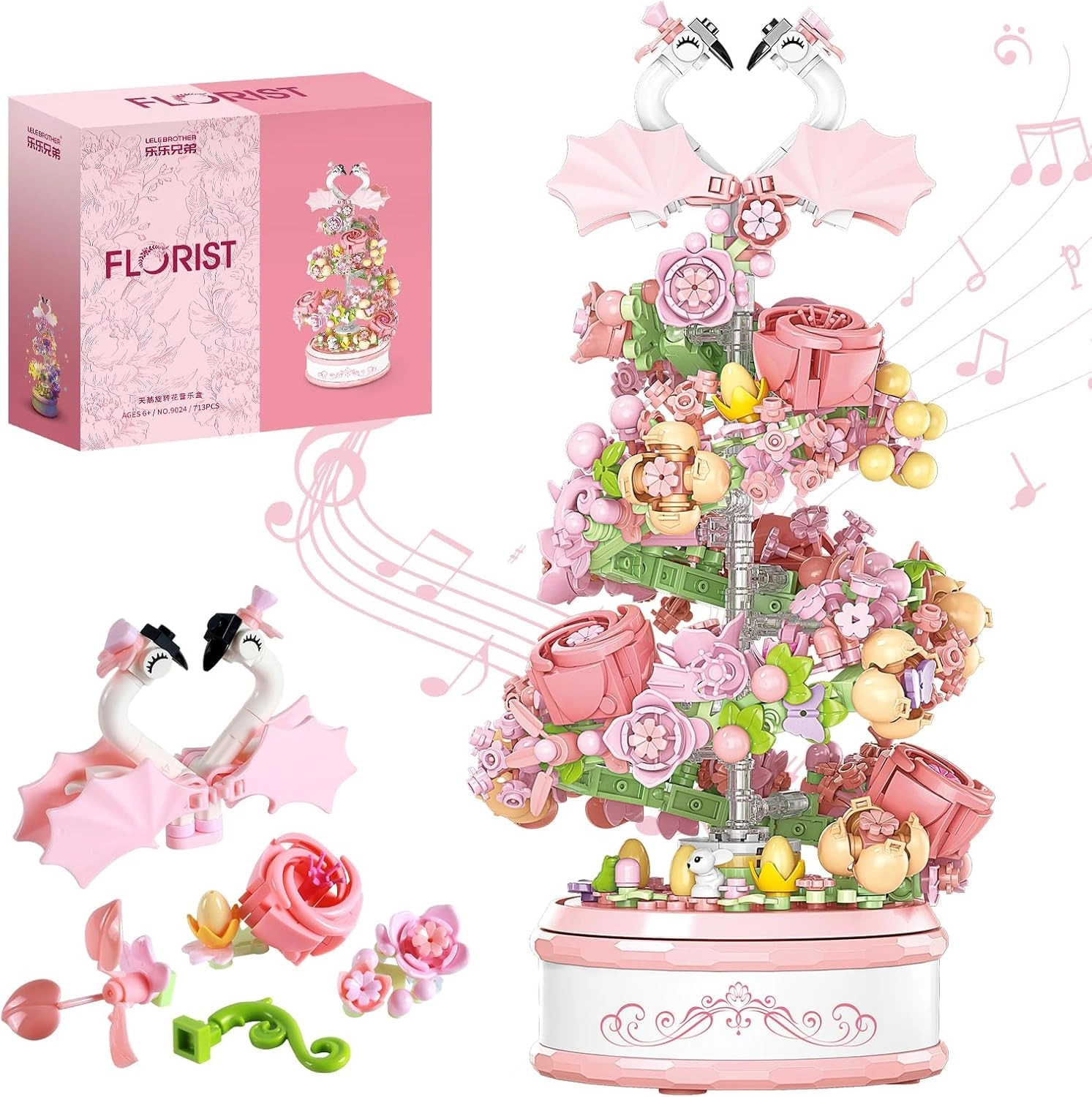 Generic Flowers Music Box - 713PCS