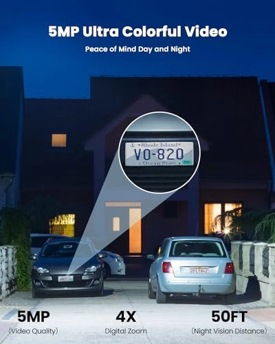 H.265 NVR - 8 Channel 4K 2TB + Home IP Camera - 4x 5MP