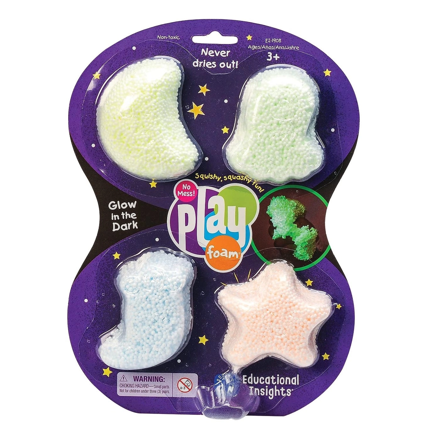 Educational Insights Playfoam Glow-In-The-Dark - 3+ 4 pieces