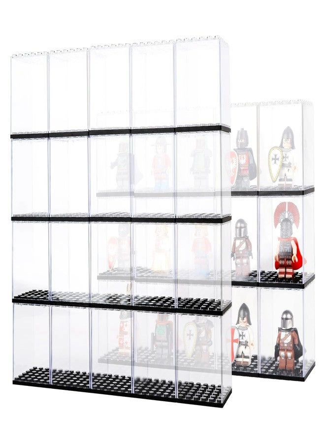 Guarsiliymi Minifigures Display Cases - 20 Pcs