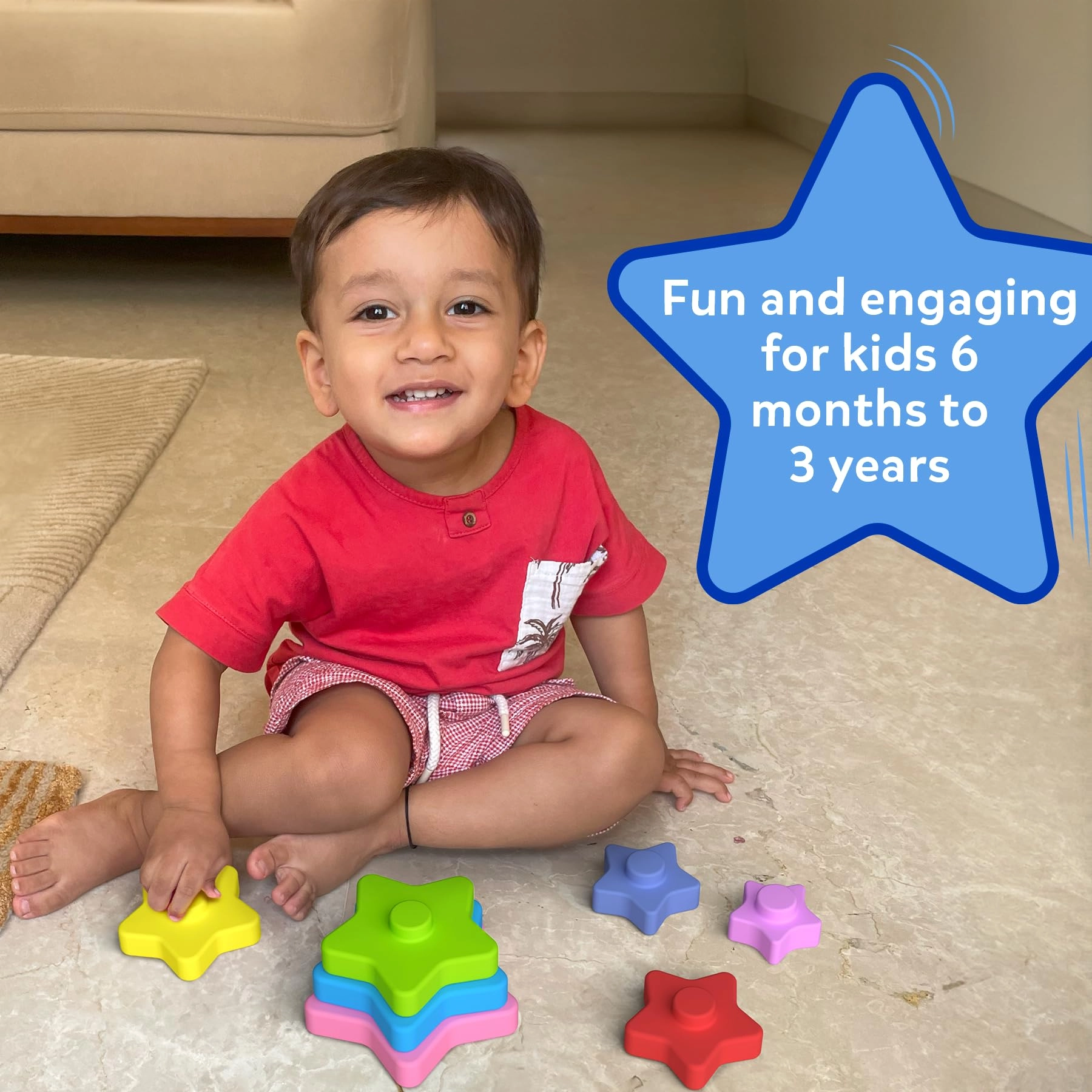 Skillmatics Starry Stacker - 6 Months to 3 Years 7 pieces