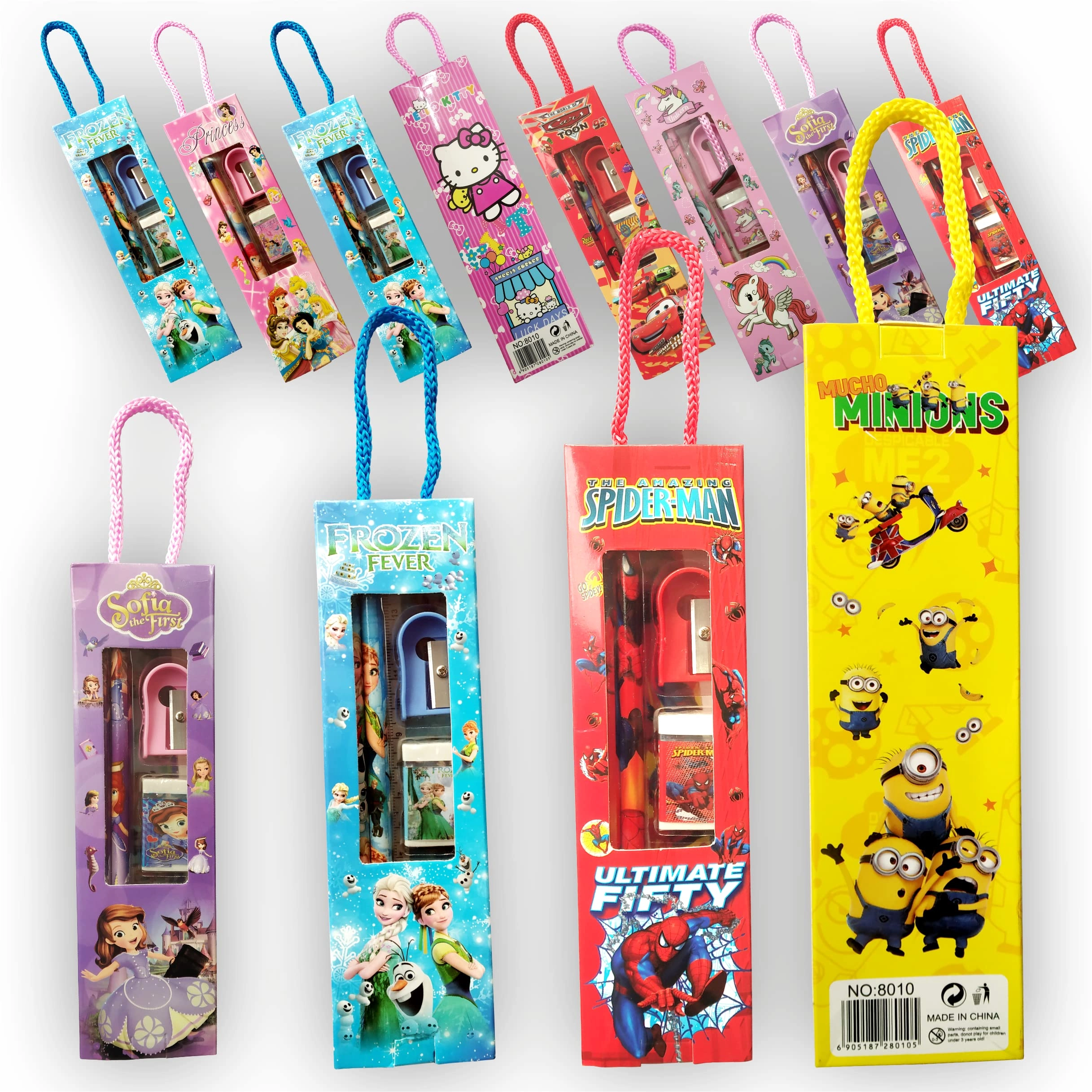 SNAPTRON Return Gifts for Kids Cartoon Theme Stationary - 12 Count Multicolor