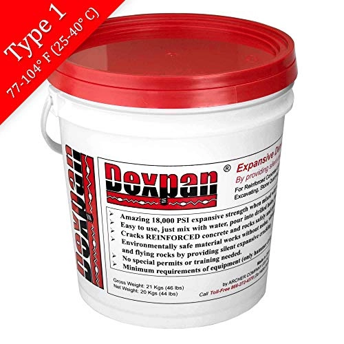 Expansive Demolition Grout - 44 Lb. Box Concrete Rock Breaking
