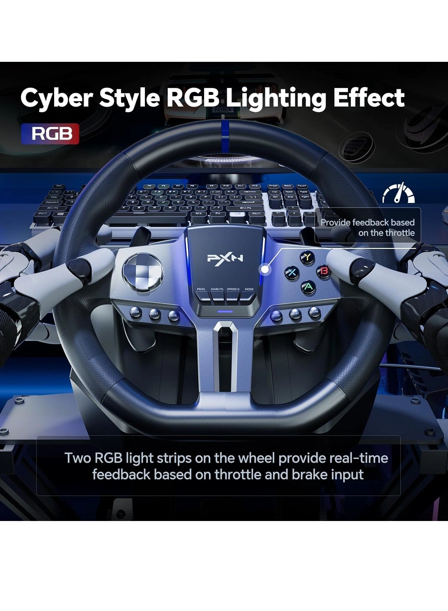 V9 Gen 2 Racing Wheel & Pedals - PC/Xbox/PS4/Switch