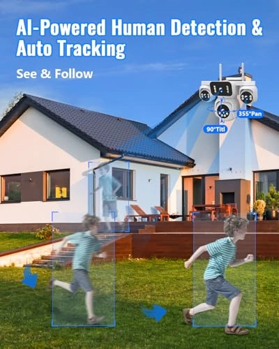 Quad lens security camera 8MP
