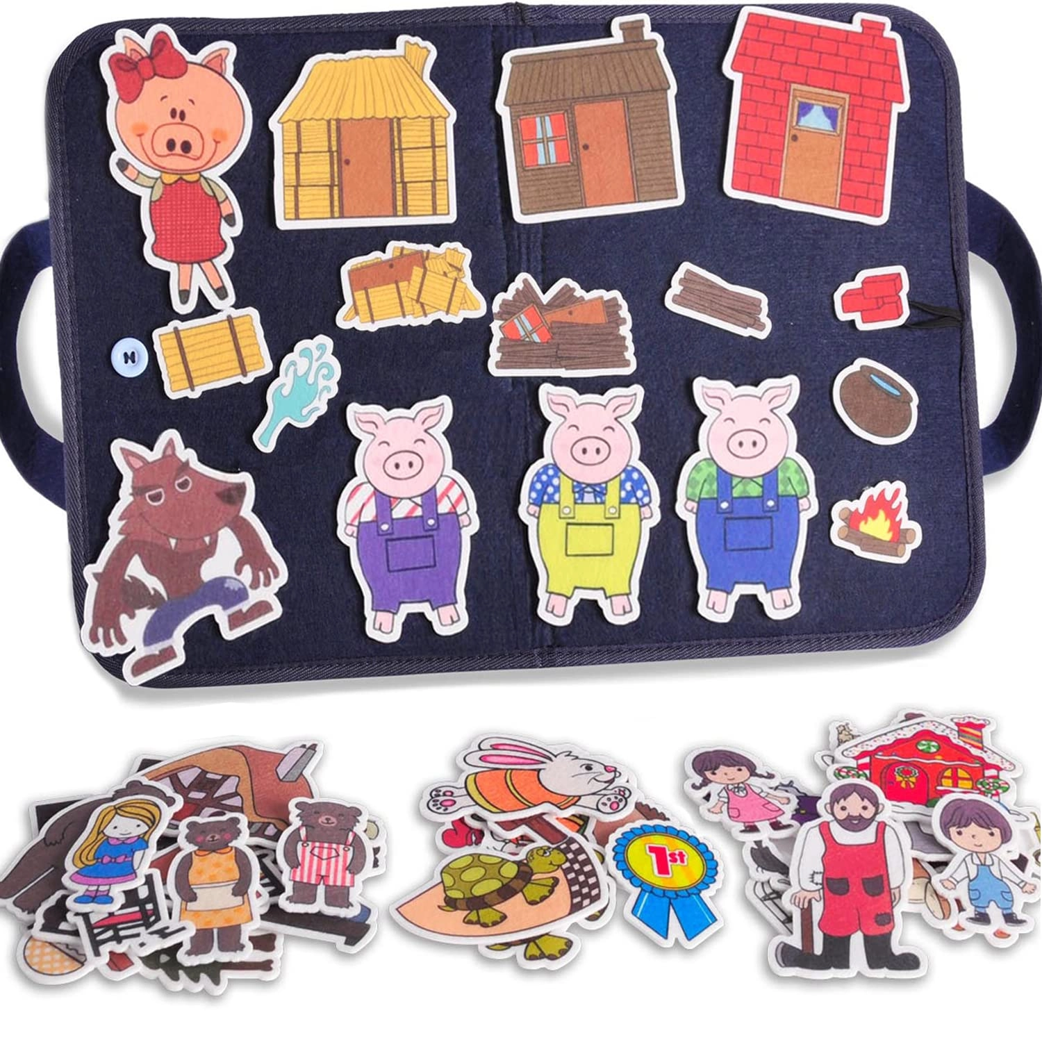 MZA STORES Felt/Flannel Board Story Set - 55 pieces