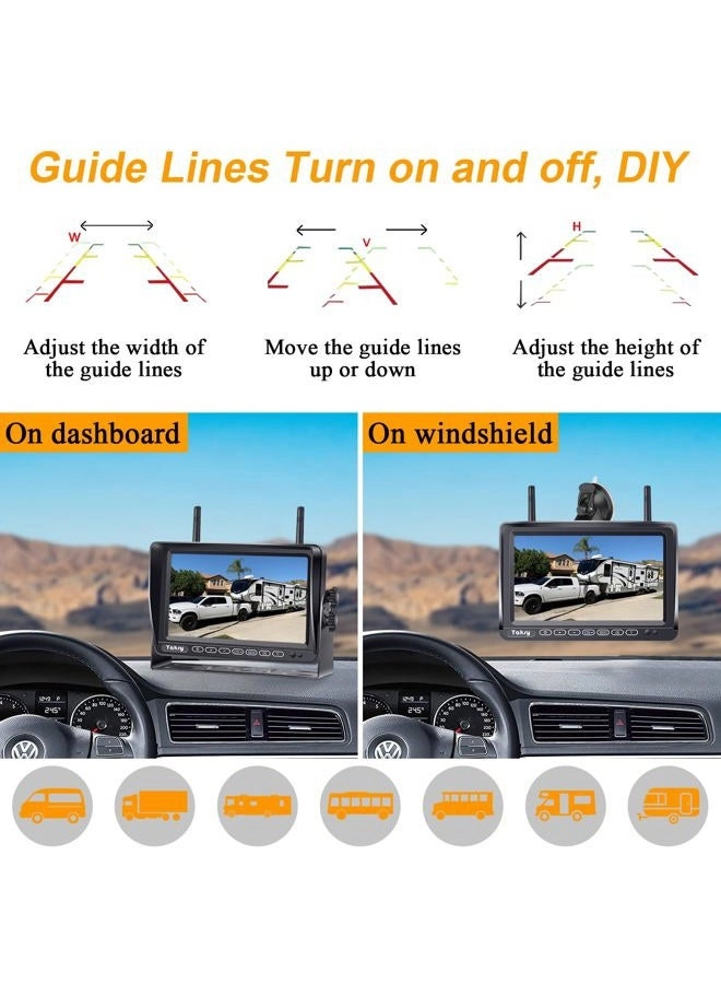 RV Backup Camera - Night Vision Wireless 1080P