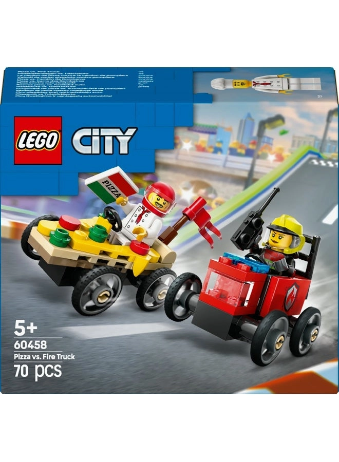 City Pizza vs. Fire Truck Race Car Pack (60458) - Vehicle