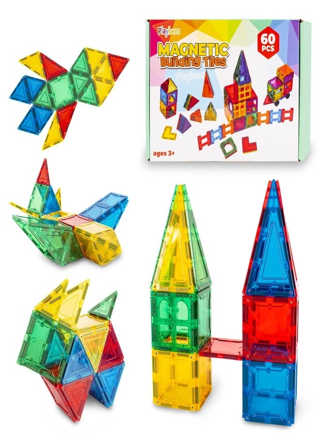 Playbees Magnetic Tiles - 60 pcs