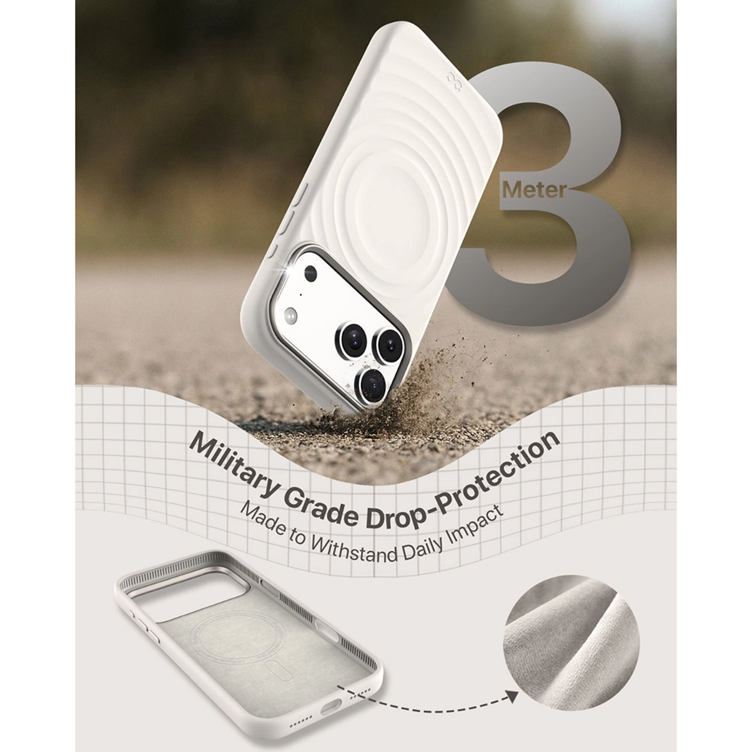 QUIVERX Ripple Case with Metallic Camera Frame for iPhone 17 Pro Max