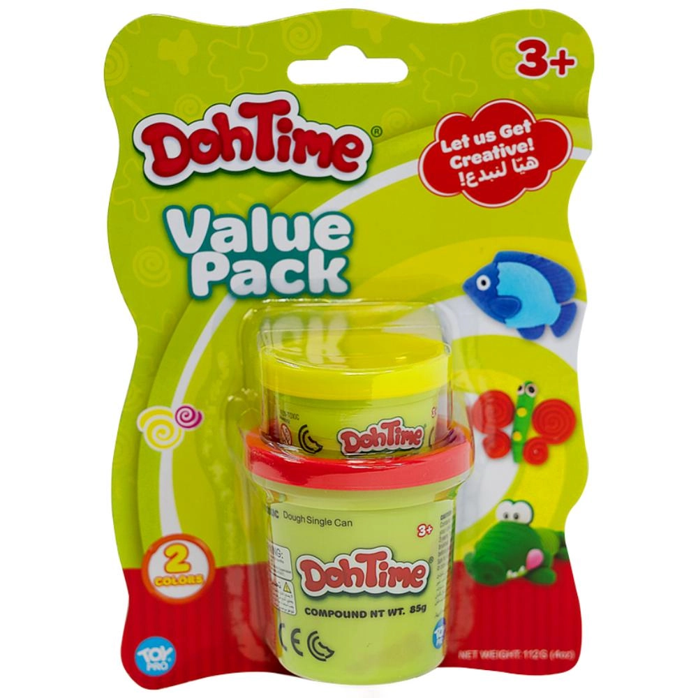 DohTime Delightful Dough Cans - 3+ years 2 colors Value Pack