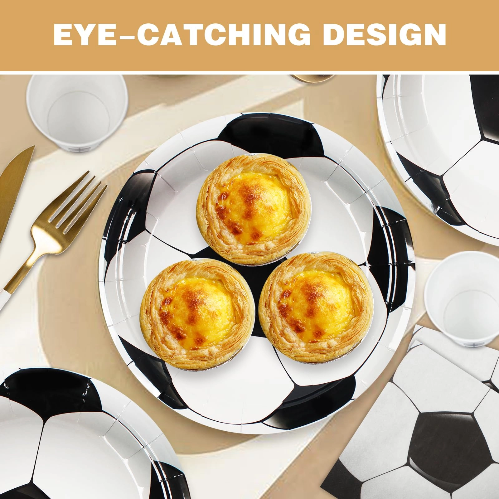 Football Birthday Party Tableware Set - 60 PCS Birthday