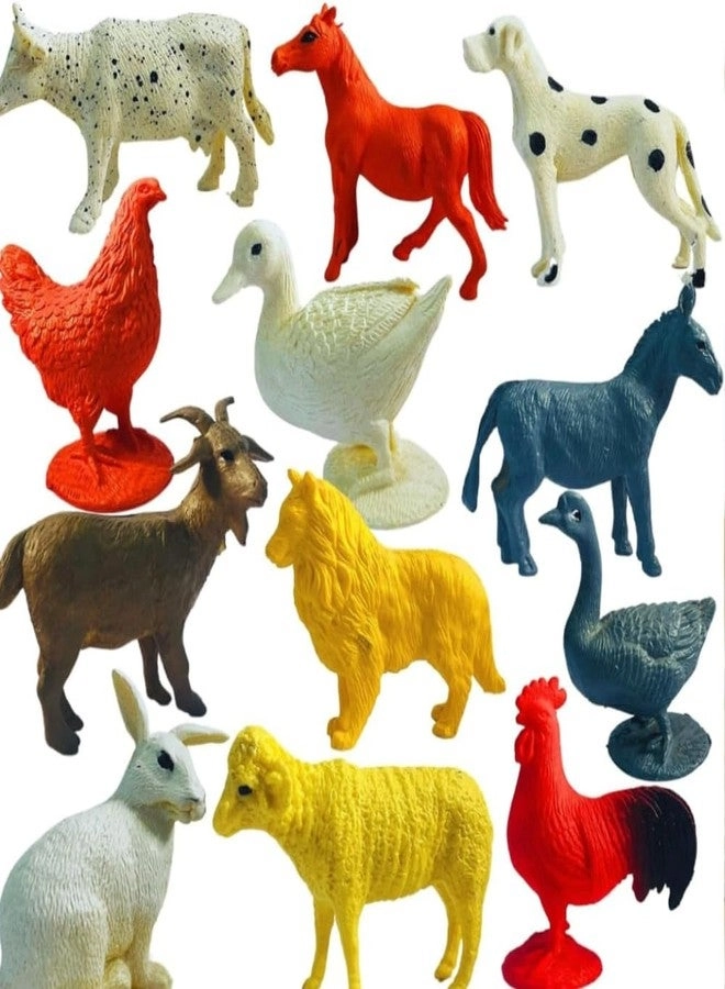 LIZTORA Farm Animal Toy Set - 2+ Years 12-Pcs
