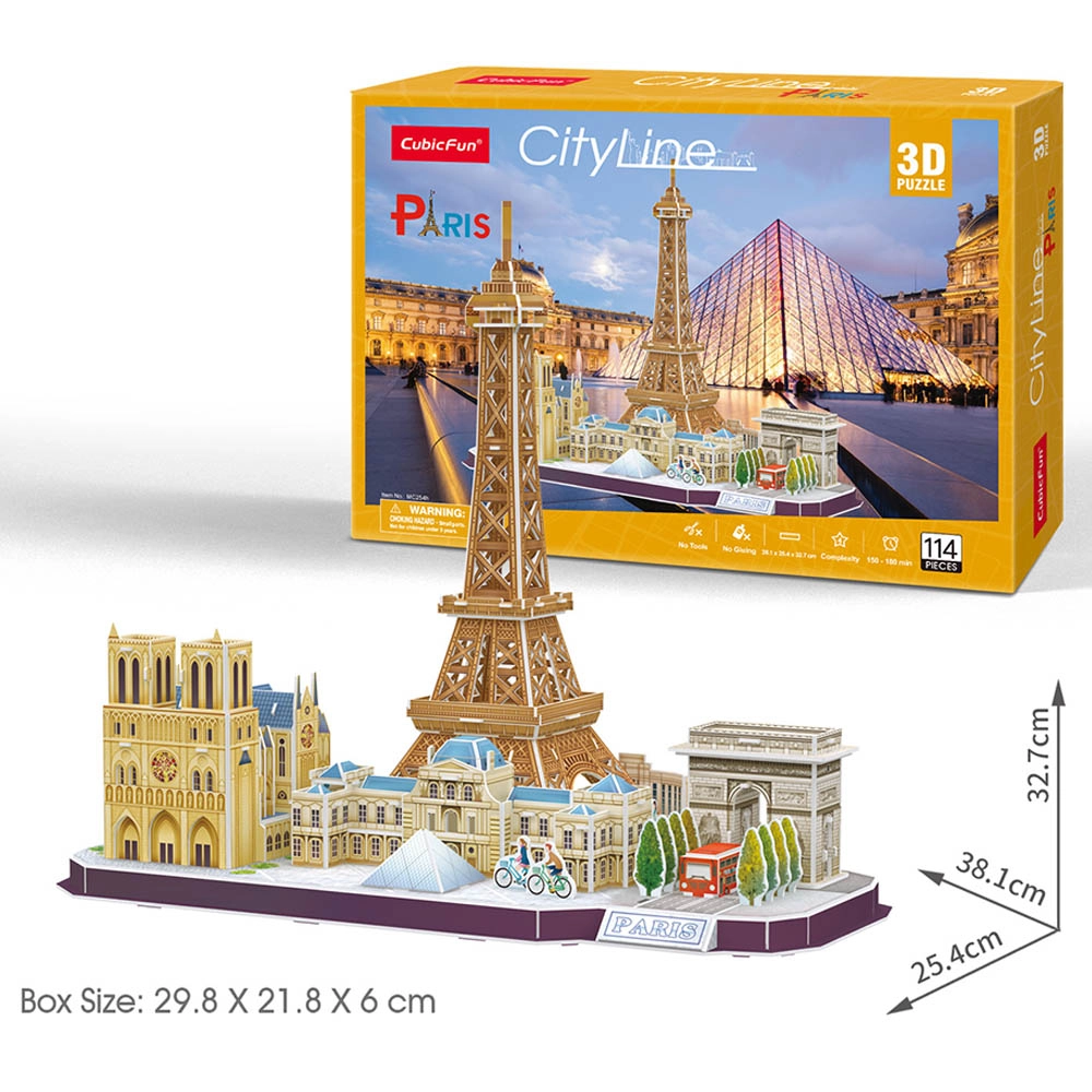 City Line Paris 3D Puzzle (ALGT-MC254H) - 114 pcs