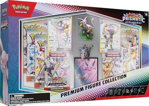 Scarlet & Violet—Prismatic Evolutions Premium Figure Collection - 11 booster packs 65 card sleeves