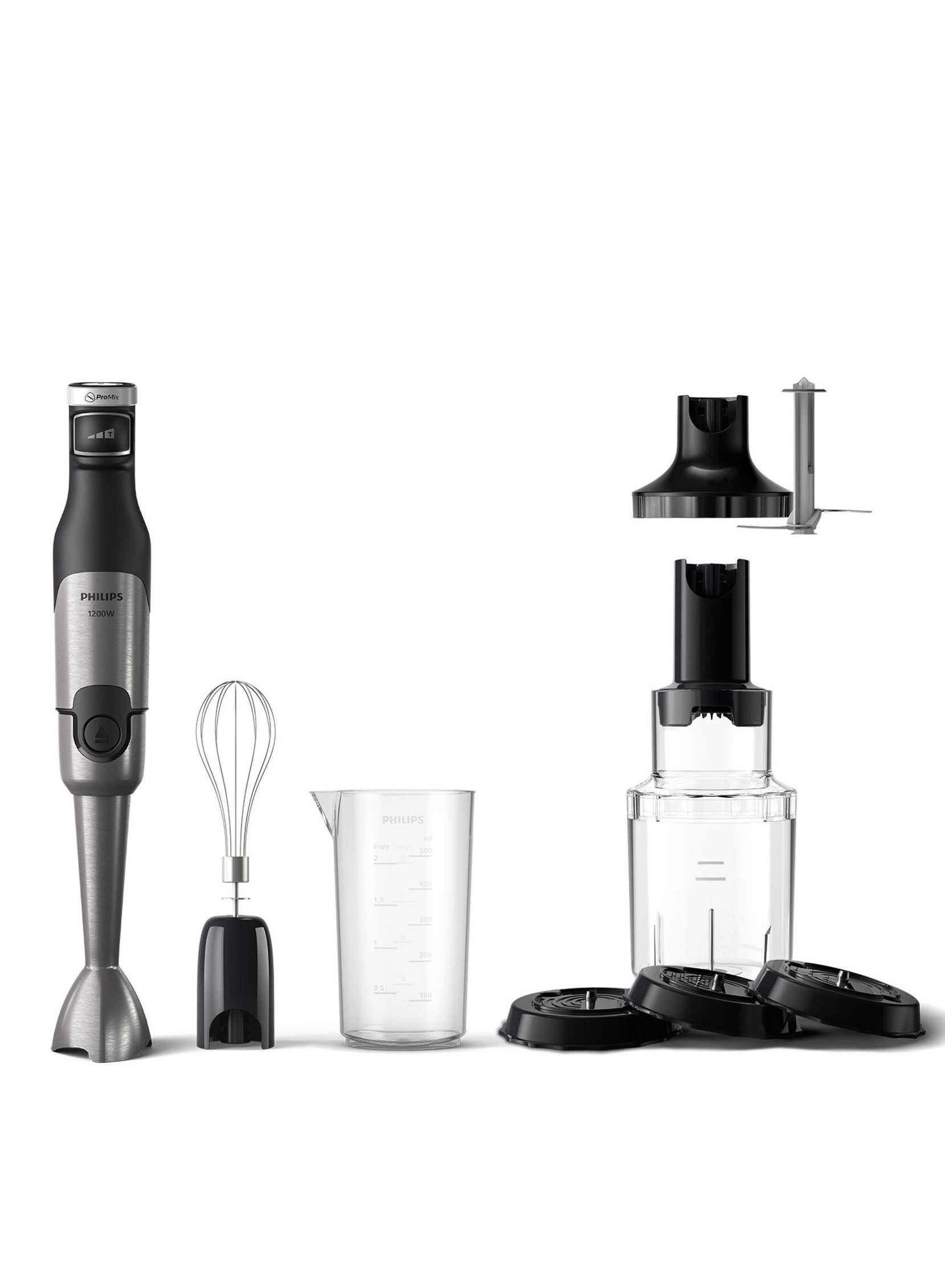 Philips 5000 Series Immersion Hand Blender - Spiralizer attachment XL Chopper attachment Whisk attachment