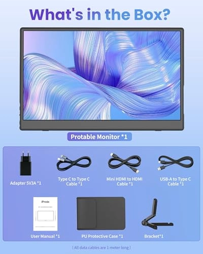 Portable Wireless Monitor - FHD 1080p 15.6 Inches