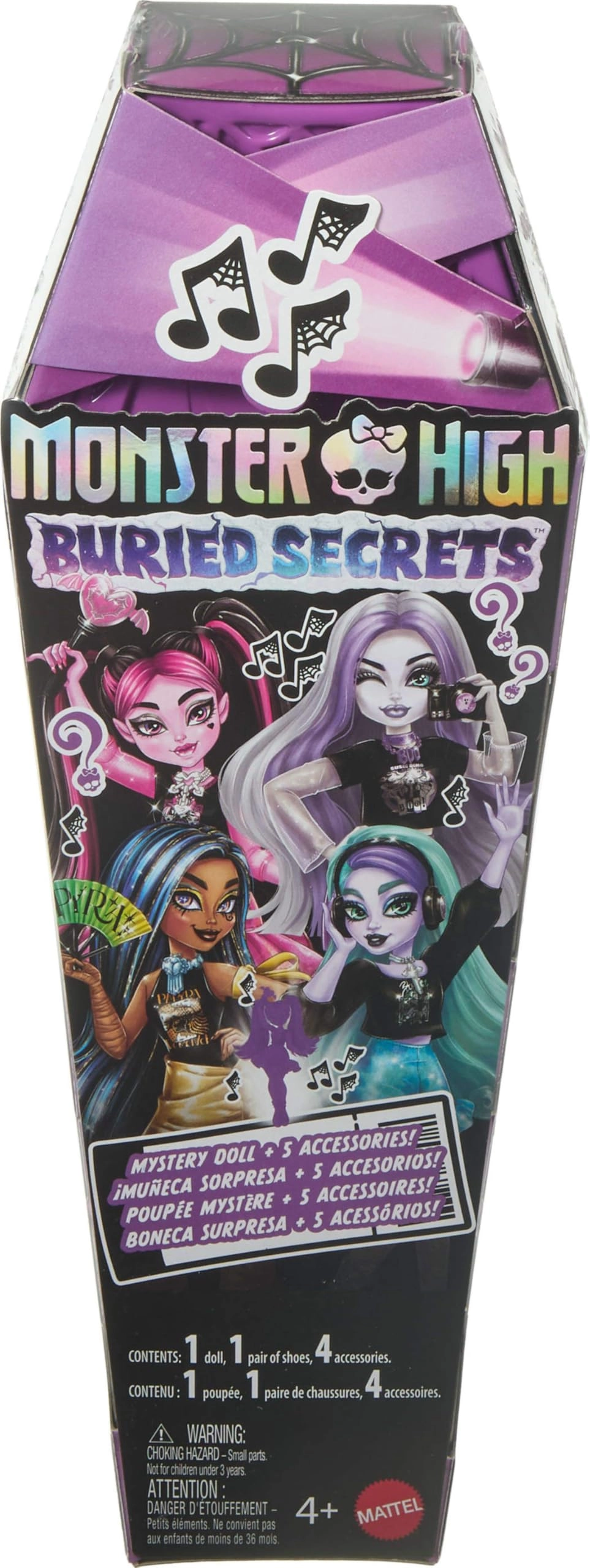 Mattel Buried Secrets Concert Lurks Mystery Doll - 5 Unboxing Surprises Ages 4+